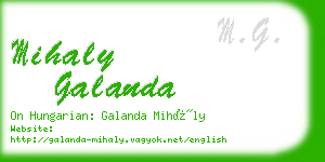 mihaly galanda business card